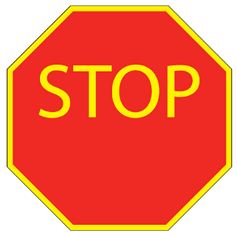Title: Stop sign - Description: Illustration of a typical stop sign.