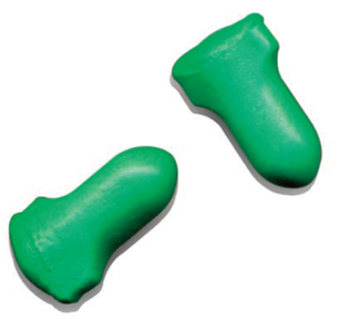 Green ear plugs.