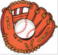Un gant de baseball - Illustration d'un gant de baseball avec une balle  l'intrieur.