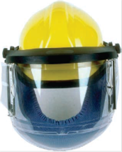 Un casque de sécurité intégral  -Image d'un casque de sécurité intégral  couvre l'ensemble de la tête