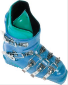 Une chaussure de ski  - Image d'une chaussure de ski bleue 